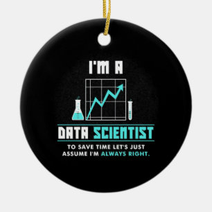 Scientist Gift   Jag är datatekniker Julgransprydnad Keramik