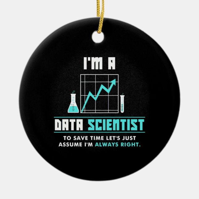 Scientist Gift | Jag är datatekniker Julgransprydnad Keramik (Framsidan)