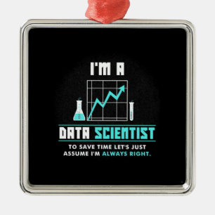 Scientist Gift   Jag är datatekniker Julgransprydnad Metall