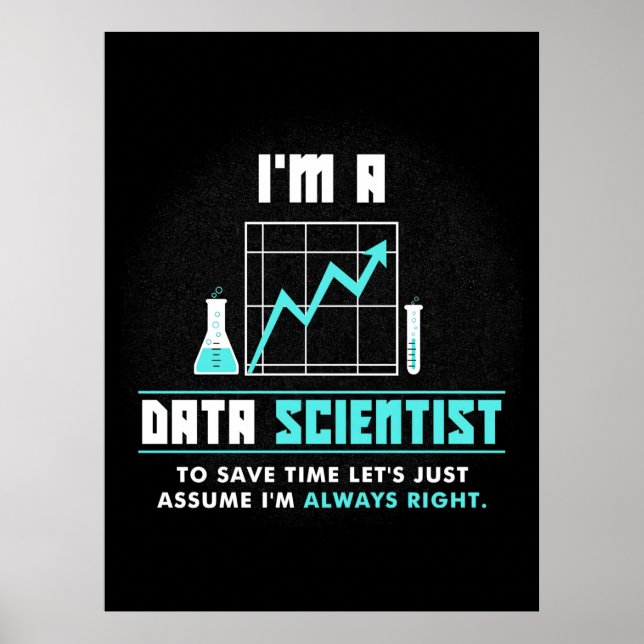 Scientist Gift | Jag är datatekniker Poster (Framsidan)