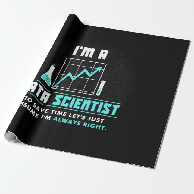 Scientist Gift | Jag är datatekniker Presentpapper (Utrullad)