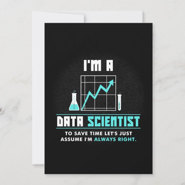 Scientist Gift | Jag är datatekniker Spara Datumet (Framsida)