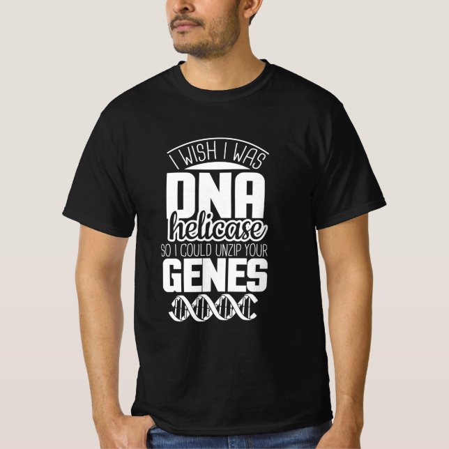 Scientist Gift | Jag önskar att jag var DNA-Helica T Shirt (Framsida)