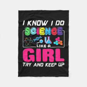 Scientist Gift Jag vet att jag gör vetenskap som Fleecefilt