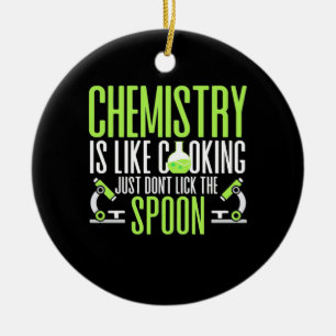Scientist Gift   Kemi är som kokning Julgransprydnad Keramik
