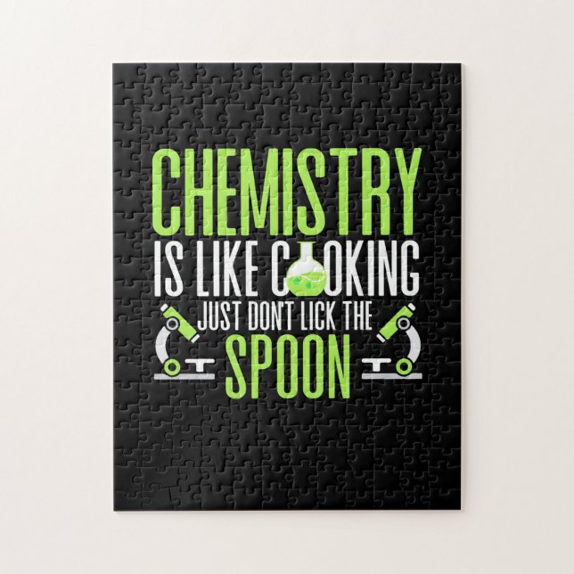 Scientist Gift | Kemi är som kokning Pussel (Vertikal)