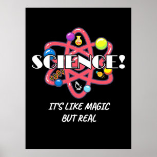 Scientist Gift Kemikalievetenskapen liknar magi Poster