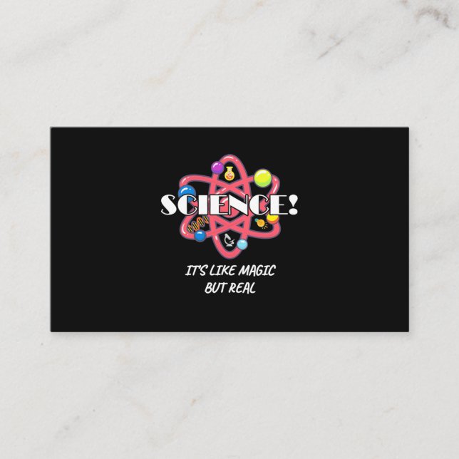 Scientist Gift | Kemikalievetenskapen liknar magi Visitkort (Framsida)