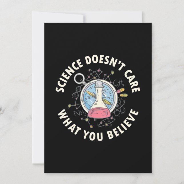 Scientist Gift | Vetenskapen bryr sig inte Spara Datumet (Framsida)