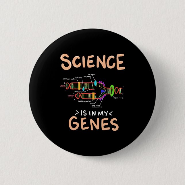 Scientist Gift | Vetenskapen finns i mina gener Knapp (Framsida)