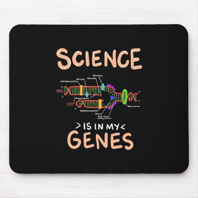 Scientist Gift | Vetenskapen finns i mina gener Musmatta (Framsidan)