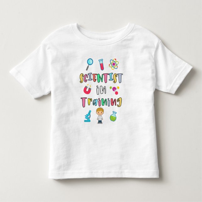 Scientist in Training for Young Scientists T Shirt (Framsida)