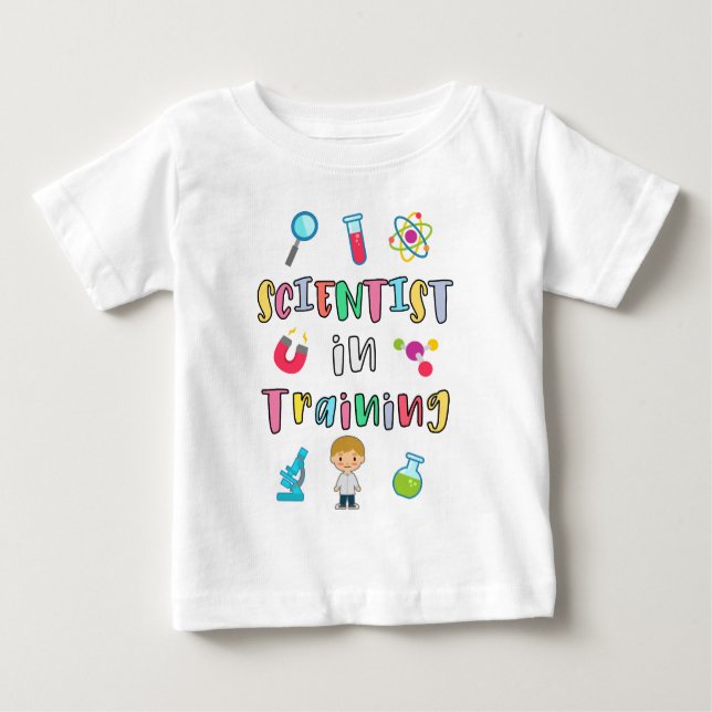 Scientist in Training for Young Scientists T Shirt (Framsida)