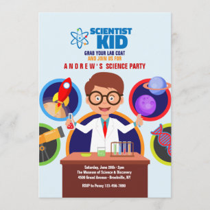 Scientist Kid-inbjudan Inbjudningar