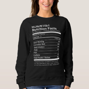 Scientist Nutrition Facts Funny T Shirt
