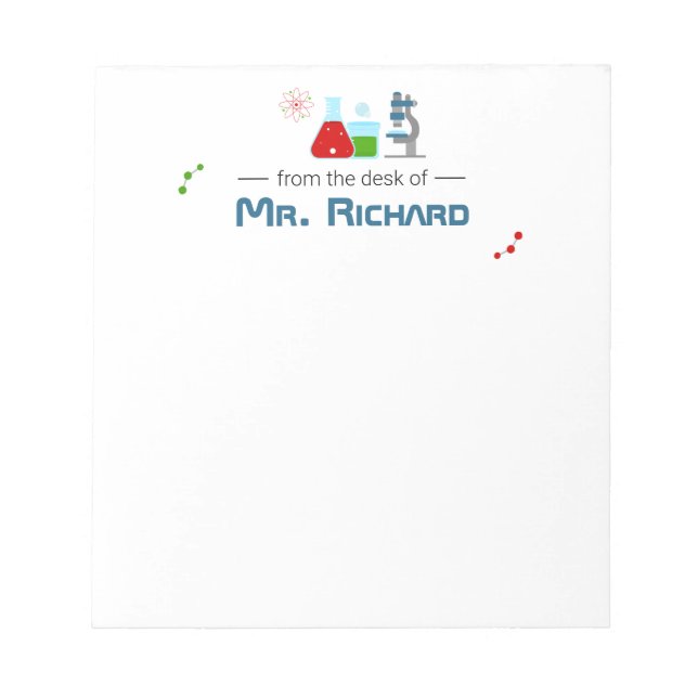 Scientist Science Teacher Researcher Stationery Anteckningsblock (Framsida)