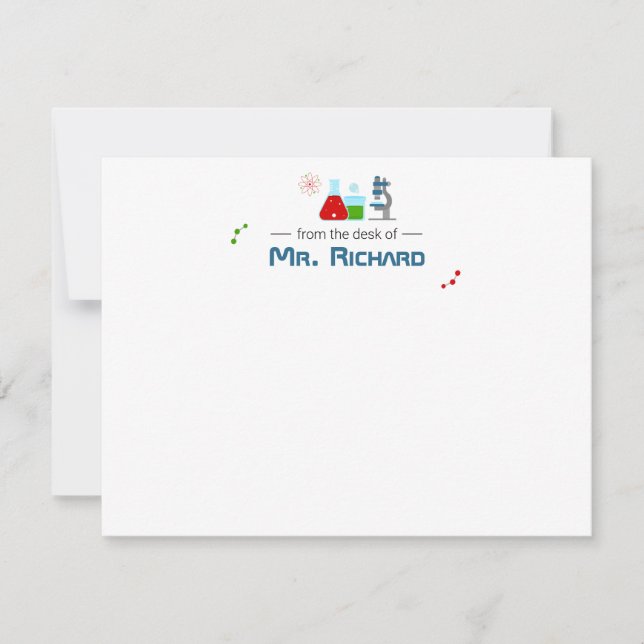 Scientist Science Teacher Researcher Stationery Inbjudningar (Framsida)