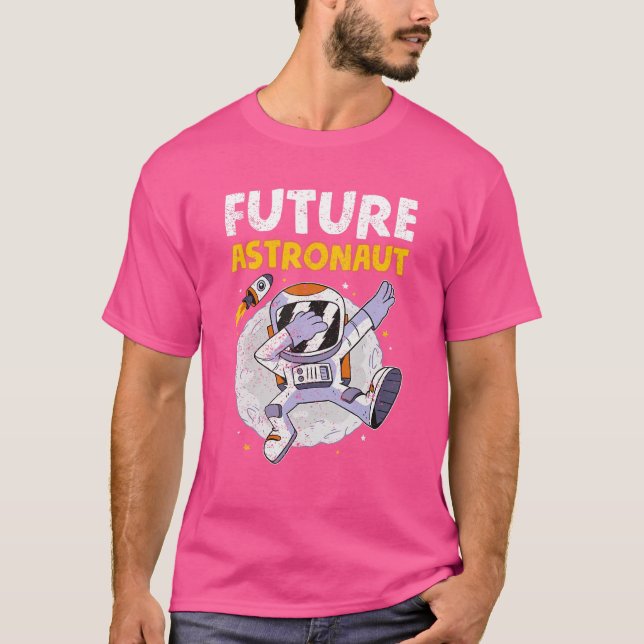 Scientist Space Travel Rocket Dabbing Future Astr T Shirt (Framsida)