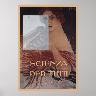 Scienza Per Tutti Art nouveau Poster