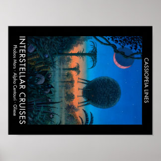 SciFi Art Cassiopeia Linjer Interstellar Cruises Poster