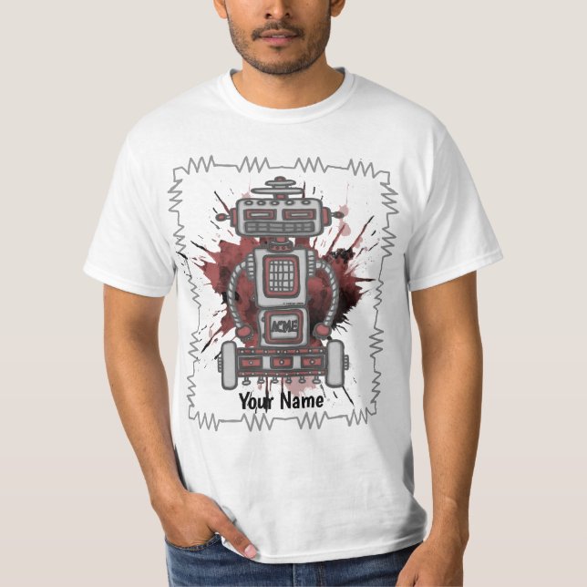 Scifi robot ett t shirt (Framsida)