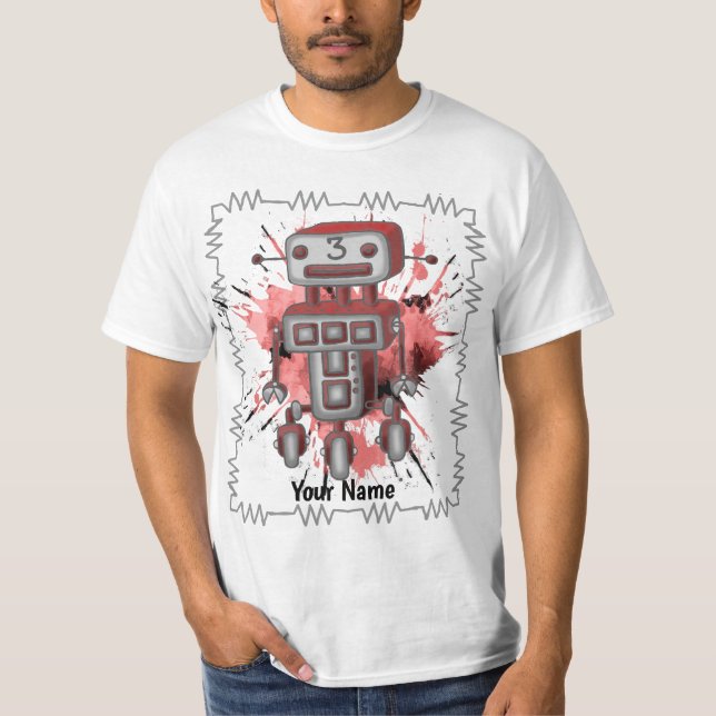 Scifi robot tre t shirt (Framsida)