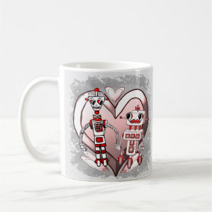 Scifi-robotar i kärlek kaffemugg