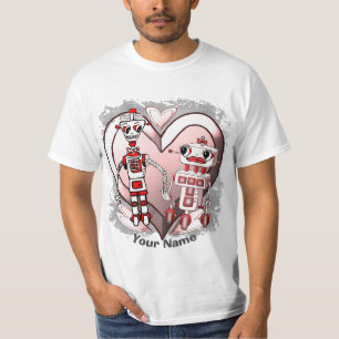 Scifi-robotar i kärlek t shirt