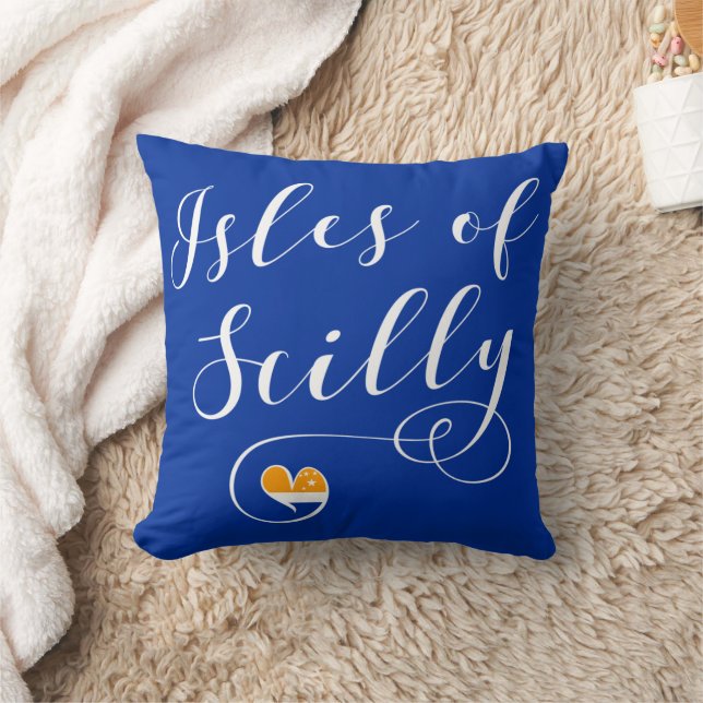 Scilly Flagga Heart-öarna Kudde (Filt)