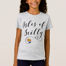 Scilly Flagga Heart-öarna T Shirt