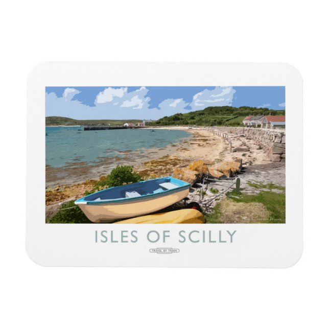 Scillyöarna Poster Magnet (Horisontell)