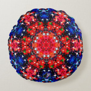 Scintillation Stellar Kaleid Round Pillow Rund Kudde