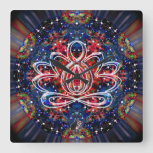 Scintillations Zen Lotus-klocka Fyrkantig Klocka