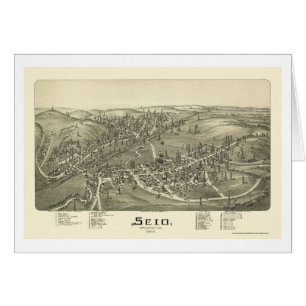 Scio panorama- karta för OH - 1899a Hälsningskort