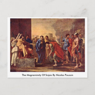 Scipios storsinnighet av Nicolas Poussin Vykort