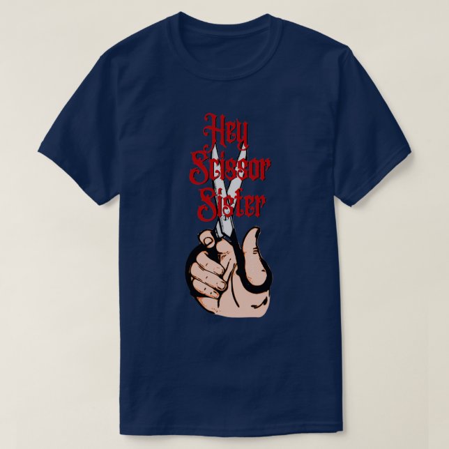 Scissor Sister Cosmetolog Barber Gift T Shirt (Design framsida)