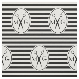 Scissor stylisten för Monograminitialerhår som Tyg