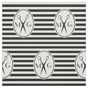 Scissor stylisten för Monograminitialerhår som Tyg