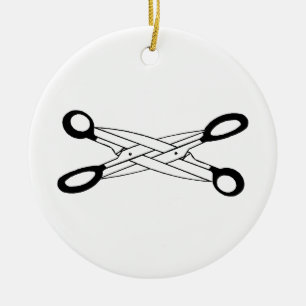 SCISSOR TIME JULGRANSPRYDNAD KERAMIK