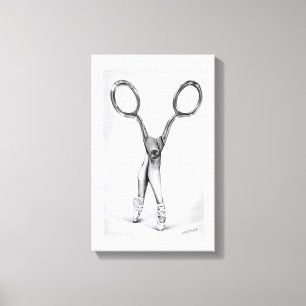 Scissors ballerinaen som att dansa som är canvastryck