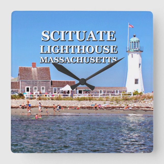 Scituate fyr, Massachusetts Fyrkantig Klocka (Framsida)