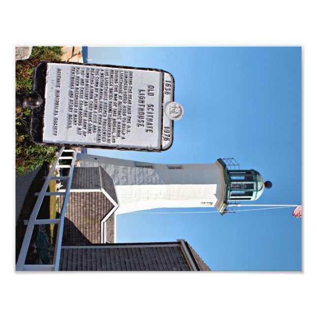 Scituate Lighthouse, Massachusetts Fototryck (Framsidan)