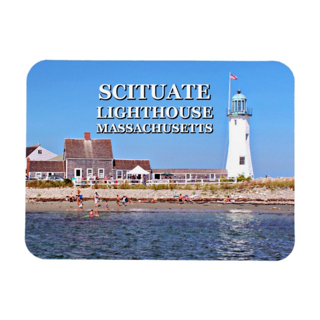 Scituate Lighthouse, Massachusetts Magnet (Horisontell)