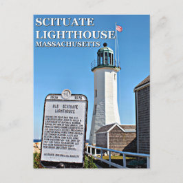 Scituate Lighthouse, Massachusetts Postcard Vykort