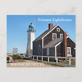 Scituate Lighthouse, Massachusetts Postcard Vykort
