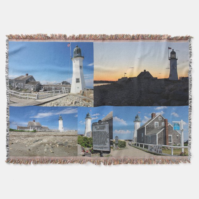 Scituate Lighthouse MORSA Throw Blanket Filt (Framsidan)