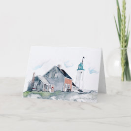Scituate Lighthouse Notecard (Blank Inside) Kort