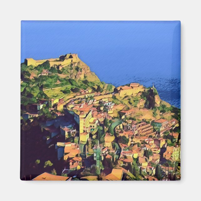 SCL001 TAORMINA - Sicilien - Italien - Fridge Magnet (Framsidan)