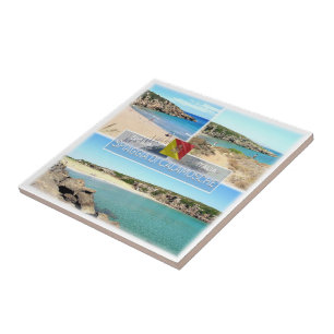 SCL010 CALAMOSCHE STRAND, Mozaik, Sicilien, Kakelplatta