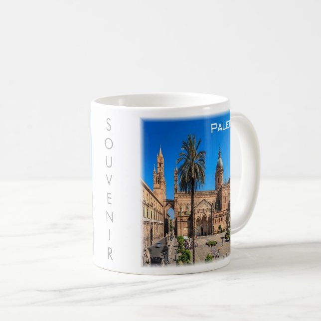 SCL030 PALERMO, Panorama, Sicilien, Italien Kaffemugg (Framsida höger)